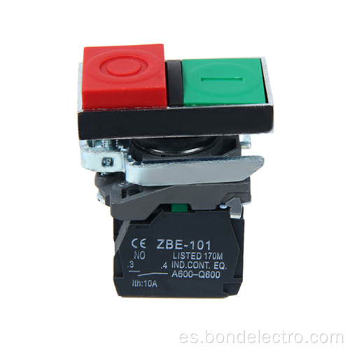 Interruptor de botón pulsador de doble cabezal XB4-BL8325